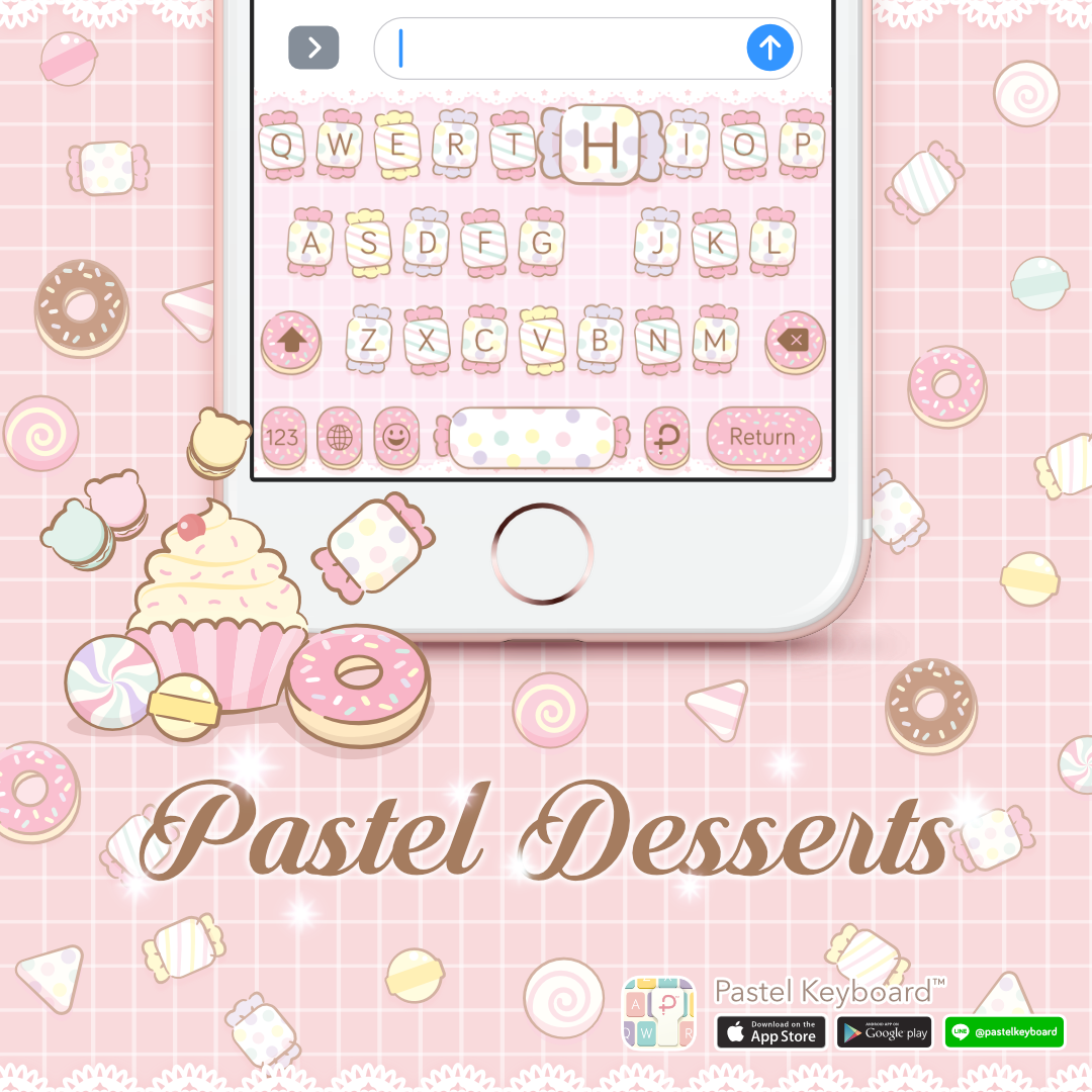 Pastel Desserts Keyboard Theme (E-Voucher) for Pastel Keyboard App