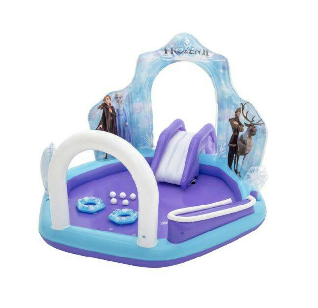 สระน้ำเด็ก มีสไลด์เดอร์ในตัว Frozen2  Inflatable Play Center Pool