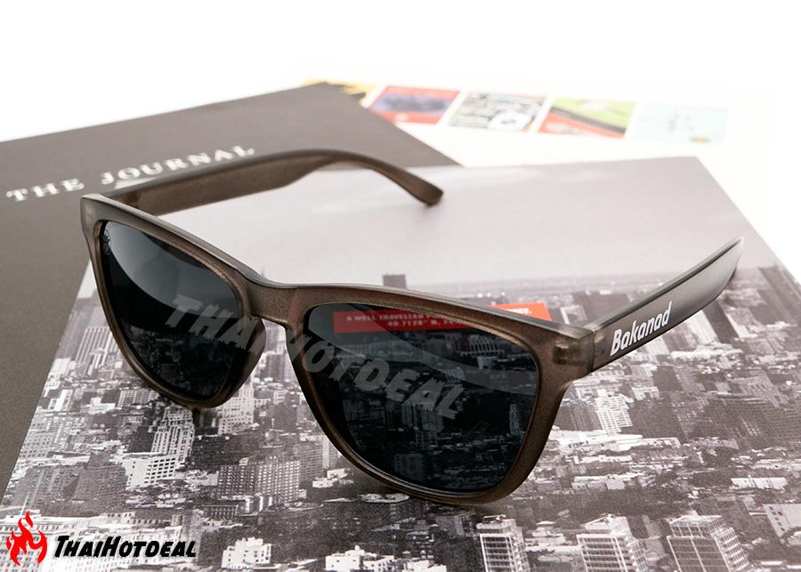 แว่นกันแดด Bakanad Simple Sunglasses - Translucent Grey แถมถุงแว่นเนื้อไมโครไฟเบอร์