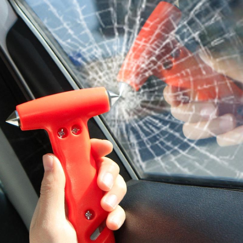 2in1 ฆ้อนทุบกระจก ที่ตัดสายเข็มขัดนิรภัย ป้องกันภัย Emergency สารพัดฆ้อน ค้อนในรถ ค้อนทุบกระจก