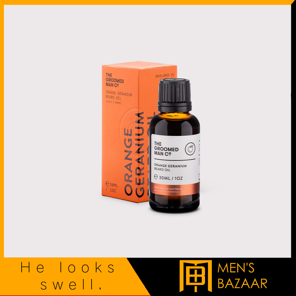 The Groomed Man Co. Orange Geranium Beard Oil-Men's Bazaar-หลังโกนหนวด