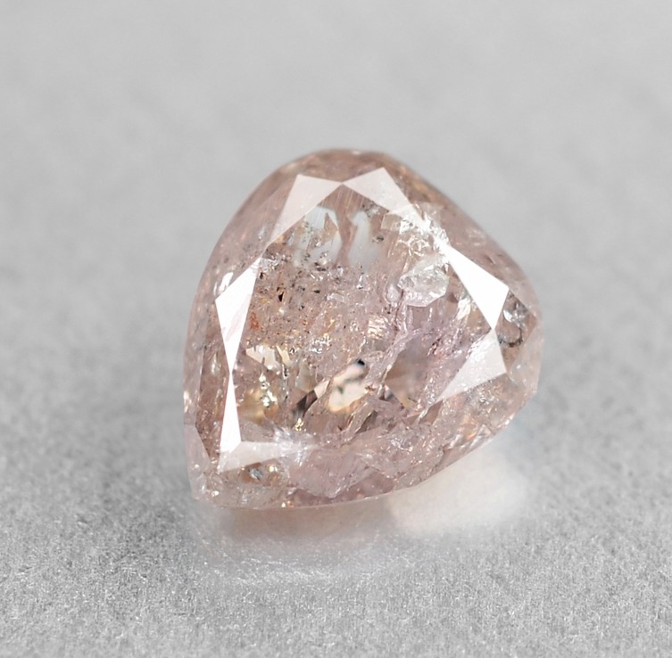 Pink Diamond 0.14 cts Pear Shape Loose Diamond Untreated Natural Color