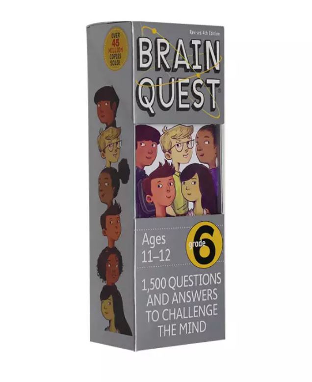 (ใหม่)พร้อมส่ง Brain Quest 6th Grade Q&A Cards 1,500 Questions and