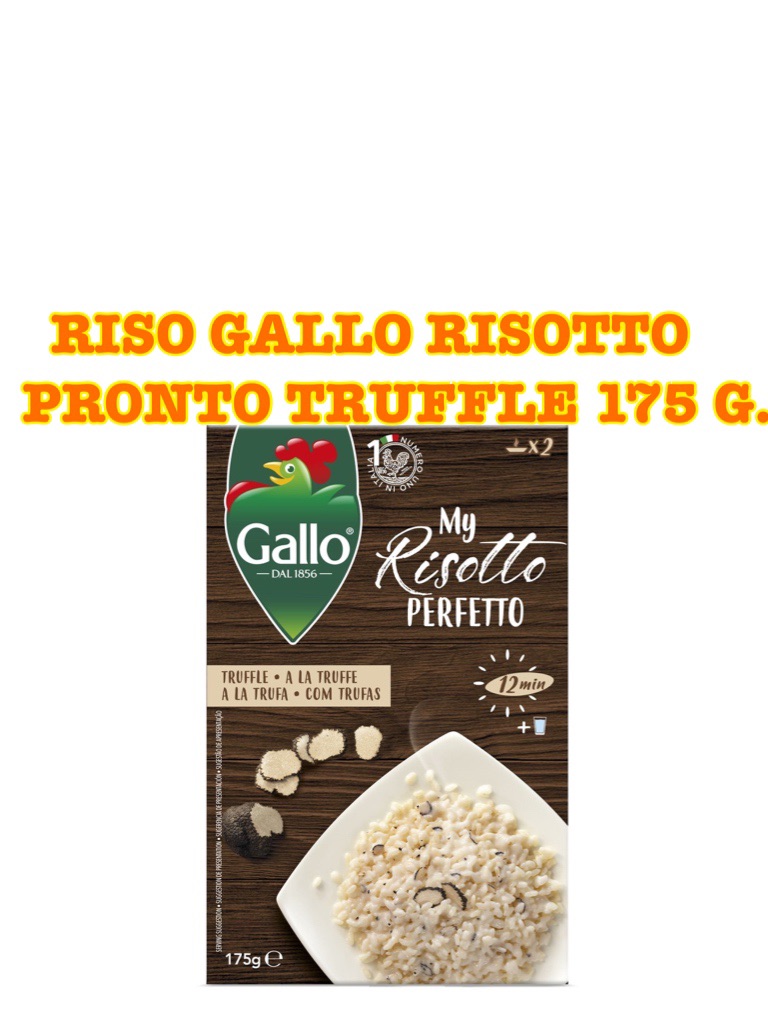 RISO GALLO RISOTTO PRONTO TRUFFLE 175 G. ริสโซ่กาโล ข้าวริซอตโต้ผสมเห็ดทรัฟเฟิล ขนาด 175 กรัม