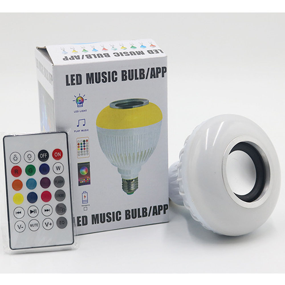 หลอดไฟ LED + ลำโพง ต่อด้วยบูลทูธ หลอดไฟเปลี่ยนสีได้ พร้อมฟังเพลง ชิวง๊ายง่าย