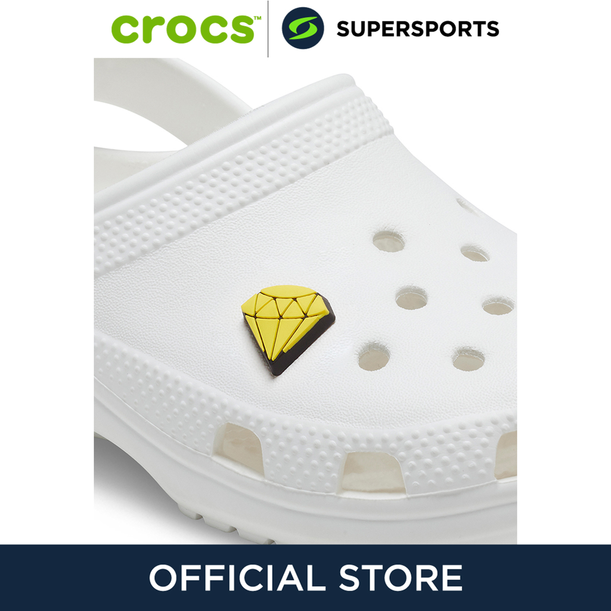 CROCS Jibbitz Yellow Diamond ตัวติดรองเท้า ที่ติดรองเท้าjibbitz ตุ๊กตา