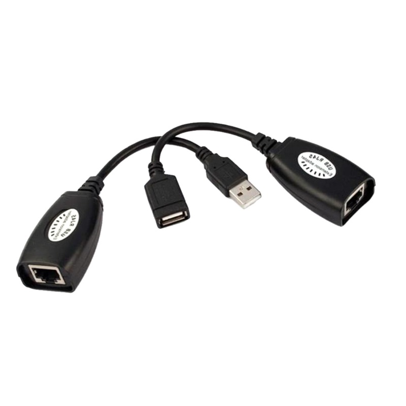 2pcs to RJ45 LAN Cable Adapter Extender Cat5 RJ45 Cat6 Patch Cord USB Extension Lan Network Ethernet Repeater Cable