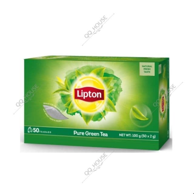 ชา Lipton Pure Green Tea ลิปตัน ชาเขียว 50 ซอง