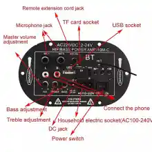 ภาพขนาดย่อของภาพหน้าปกสินค้า(จัดส่งจากกรุงเทพ) ใช้ไฟบ้าน220V แอมป์จิ๋ว DC 12V 24V เครื่องขยายเสียงลำโพงสเตอริโอขยายเสียงดิจิตอล 8-12นิ้ว Board ซับวูฟเฟอร์ รองรับ USB TF Remote Control หลายทางเลือก 400Ｗ เสียงแหลมใส เสียงเบสแน่น จากร้าน Nice_Tools บน Lazada ภาพที่ 5