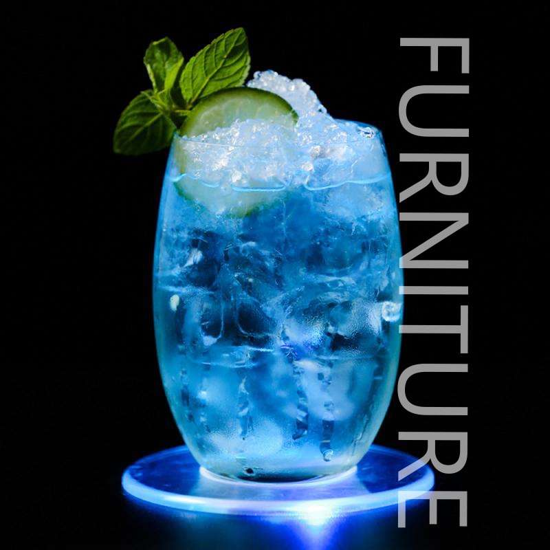 ⚡FT⚡Led Coaster Cup Holder Mug Stand Light Bar Mat Table Placemat Party