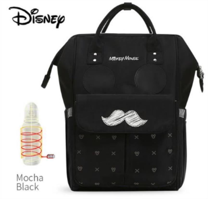 Minnie Mickey กระเป๋าผ้าอ้อมกระเป๋าเป้สะพายหลัง Mummy Maternity กระเป๋ารถเข็นเด็กกระเป๋าขนาดใหญ่ความจุกระเป๋าผ้าอ้อมเด็ก