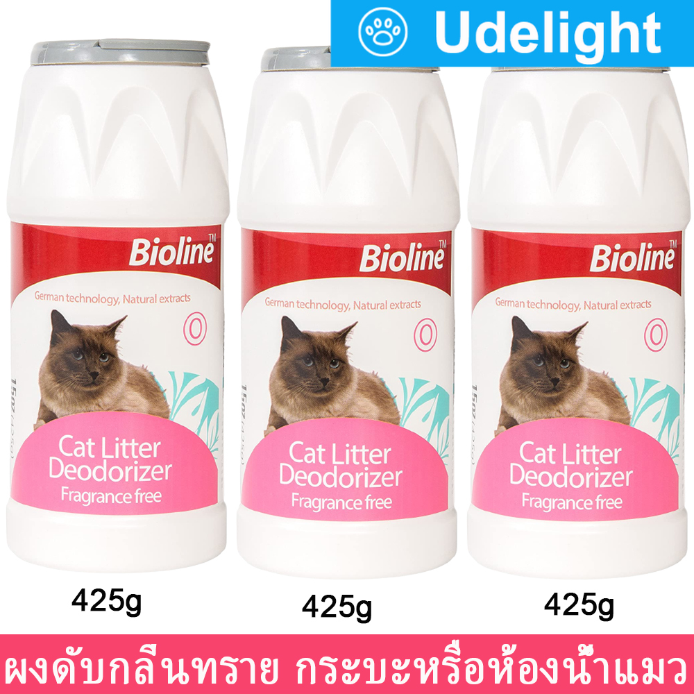 Bioline Cat Litter Deodorizer 425g (3 Bottles) ไบโอไลน์ ที่ดับกลิ่น ดับ