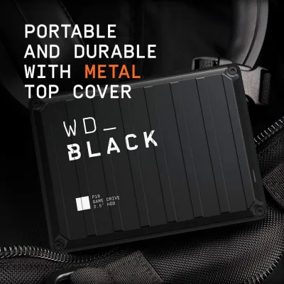 2 TB HDD EXT (ฮาร์ดดิสก์พกพา) WD BLACK P10 GAME DRIVE (WDBA2W0020BBK) Warranty 3 - Y