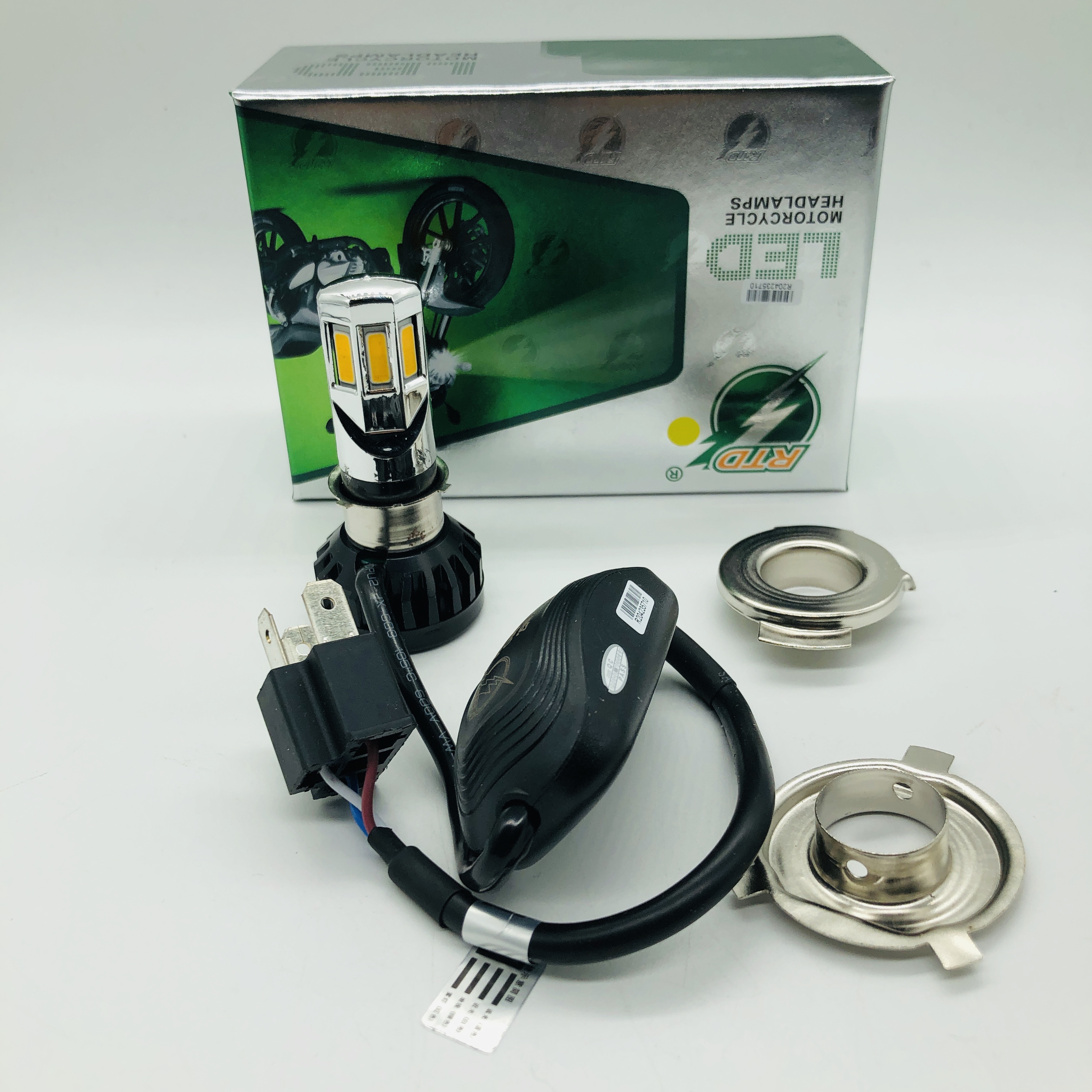 มอเตอร์ไซด์(ชุดใหญ่) หลอดไฟหน้า LED6หลอด สว่าง 3000LM AC/DC (สว่างเพิ่ม ...