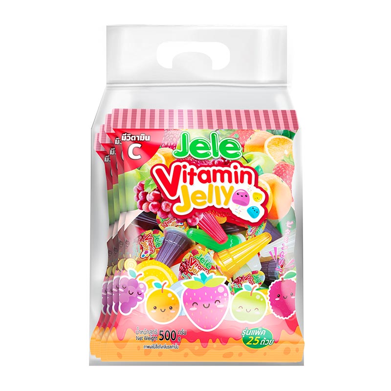 เจเล่ วิตามินเยลลี่ 500 กรัม x 4 แพ็ค Jele Vitamin Jelly 500g x 4