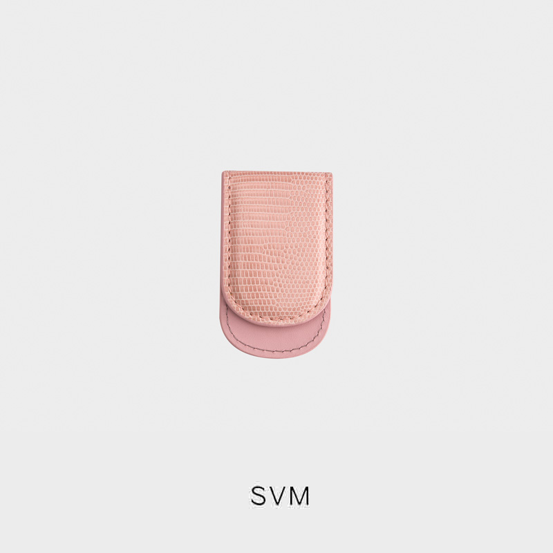 [ SVM ] Magnet Clip Sakura LZARD  คลิปหนีบธนบัตรหนังกิ้งก่ายักษ์สีชมพูอ่อน