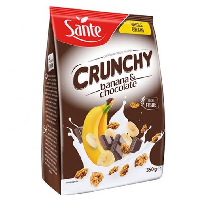 Sante Crunchy Banana & Chocolate Cereal Granola ซานเต้ ซีเรียล กราโนล่า รสช็อคโก บานาน่า 350g.