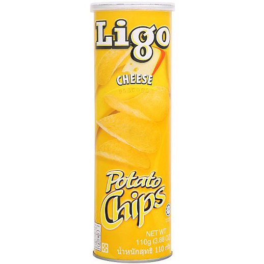 สีเหลือง รสชีสLigo Potato Chips มันฝรั่งลิโก้ 110 กรัม (ค่าส่งถูก! ) Ligo Potato Chips มันฝรั่งลิโก้ 110 กรัม มันฝรั่งแท้ ลิโกมันฝรั่ง มันฝรั่ง