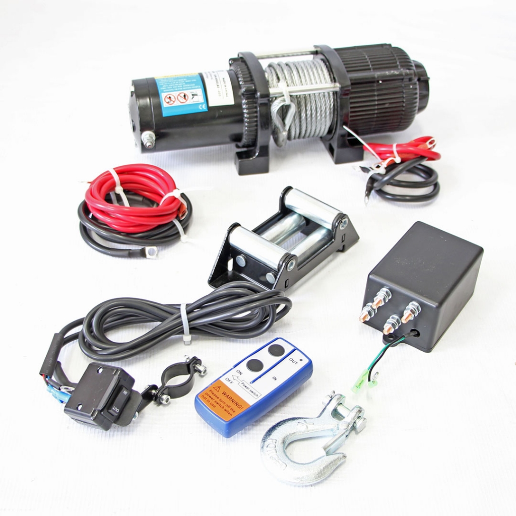 Electrical WInch วินซ์มอเตอร์ไฟฟ้า 12V, 2200W เหมาะงานลากดึง ไม่เหมาะงานยกลาก ขนาด 1.8 ตัน JSSR 4000LBS