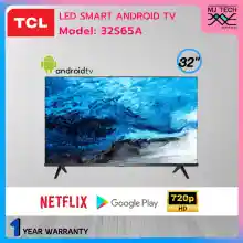 ภาพขนาดย่อของภาพหน้าปกสินค้าTCL SMART TV Android 32 นิ้ว (จอไร้ขอบ) รุ่น 32S65A รับประกัน 1ปี จากร้าน MJ-tech บน Lazada