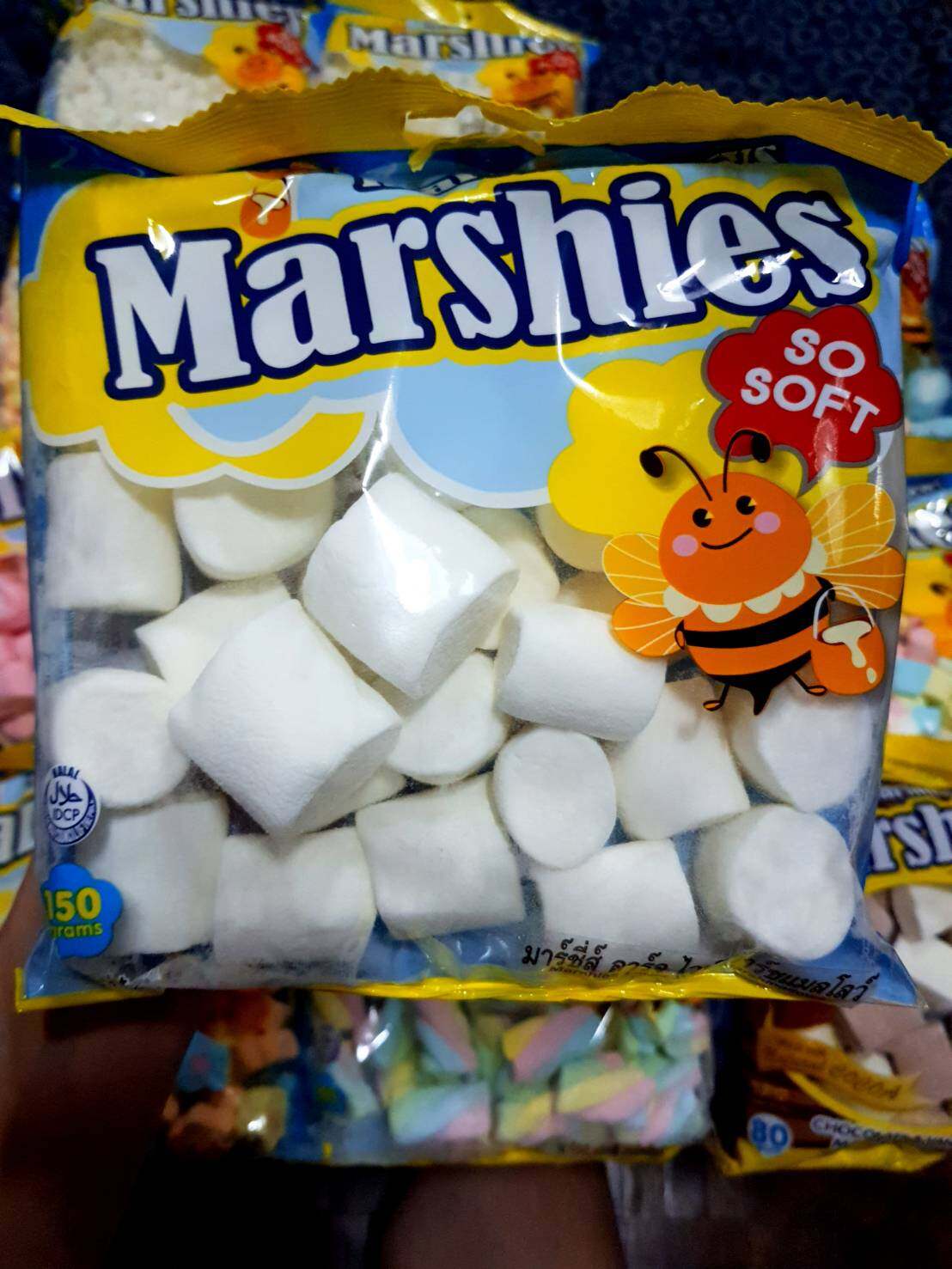 Marshmellow มาร์ชเมลโล่ เม็ดใหญ่ สีขาว Marshies | Lazada.co.th