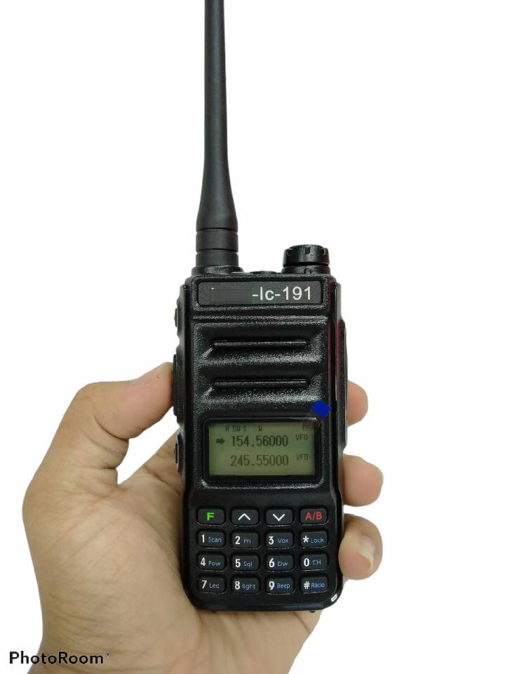 วิทยุสื่อสารเครื่องดำ ICom-ic191  ดำแดง โชว์พร้อมกัน2ช่อง136-174/200-290MHz กำลังส่ง 9W+ คุณภาพดีราคาประหยัด