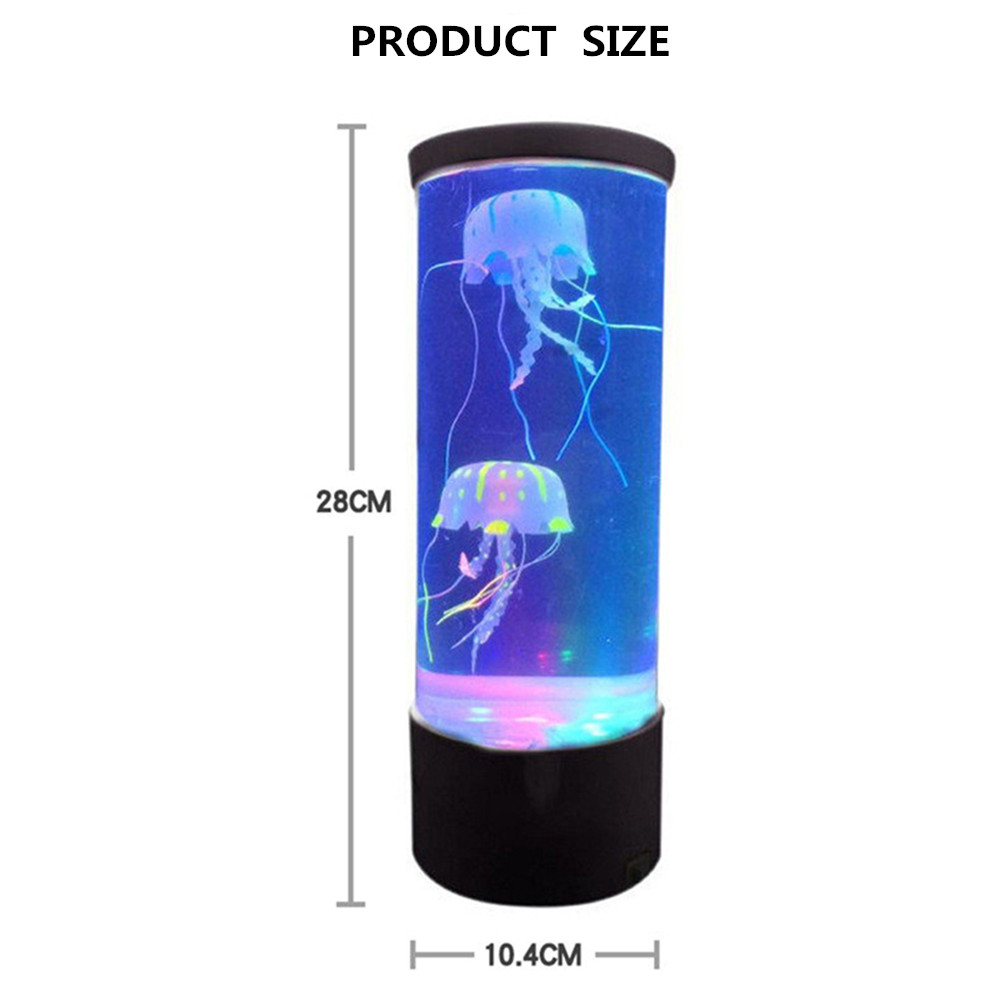 LED Jellyfish Mood Desk Bedside Lamp Fantasy Aquarium Hypnotic Color Changing Kids LED Night Light Home Décor USBAA Power