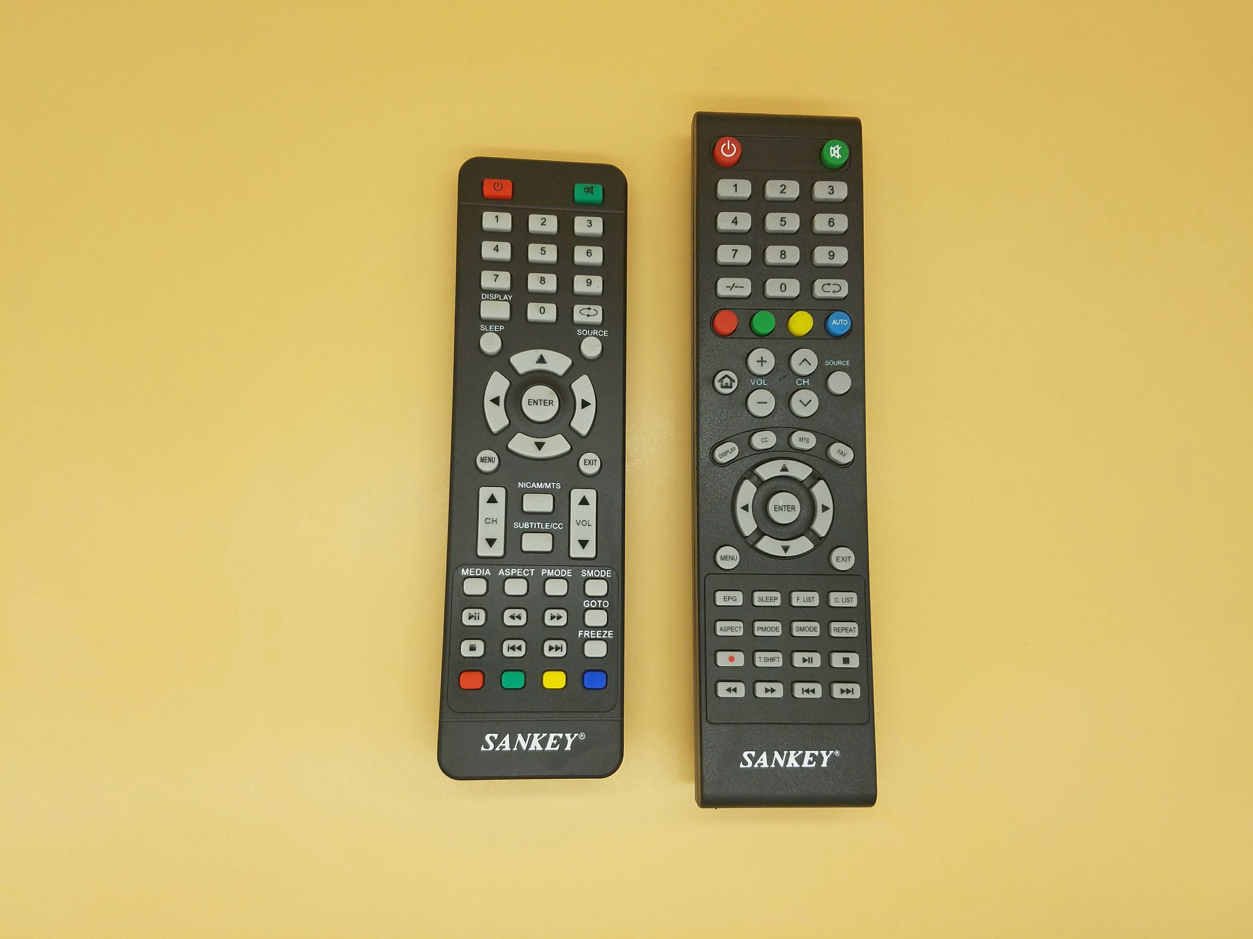 Produk Asli Pabrik Asli asli sankey bahasa Inggris Ekspor LCD pengendali jarak jauh TV dengan bentuk penggunaan umum