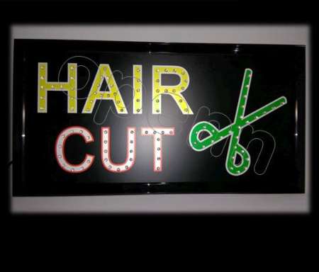 ป้ายไฟ HAIR CUT ร้านเสริมสวย รุ่นSP07 LED SIGN ประดับตกแต่ง ป้ายแบบสำเร็จรูป