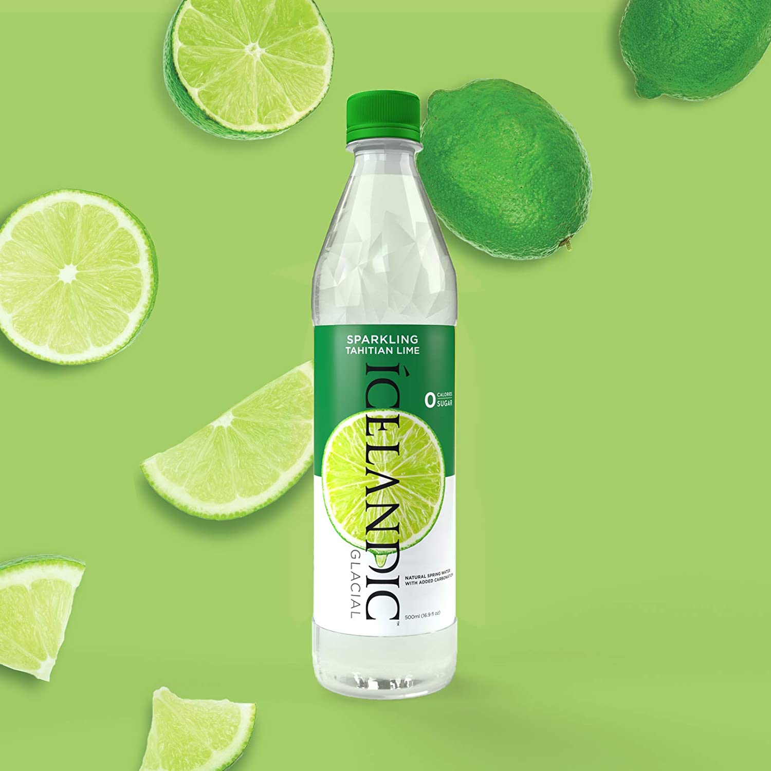 Icelandic Glacial Sparkling Water Tahitian Lime ไอซ์แลนดิก เกลเซียลสปาร์คกลิ้ง กลิ่นมะนาวตาฮิเตียน (500ml)