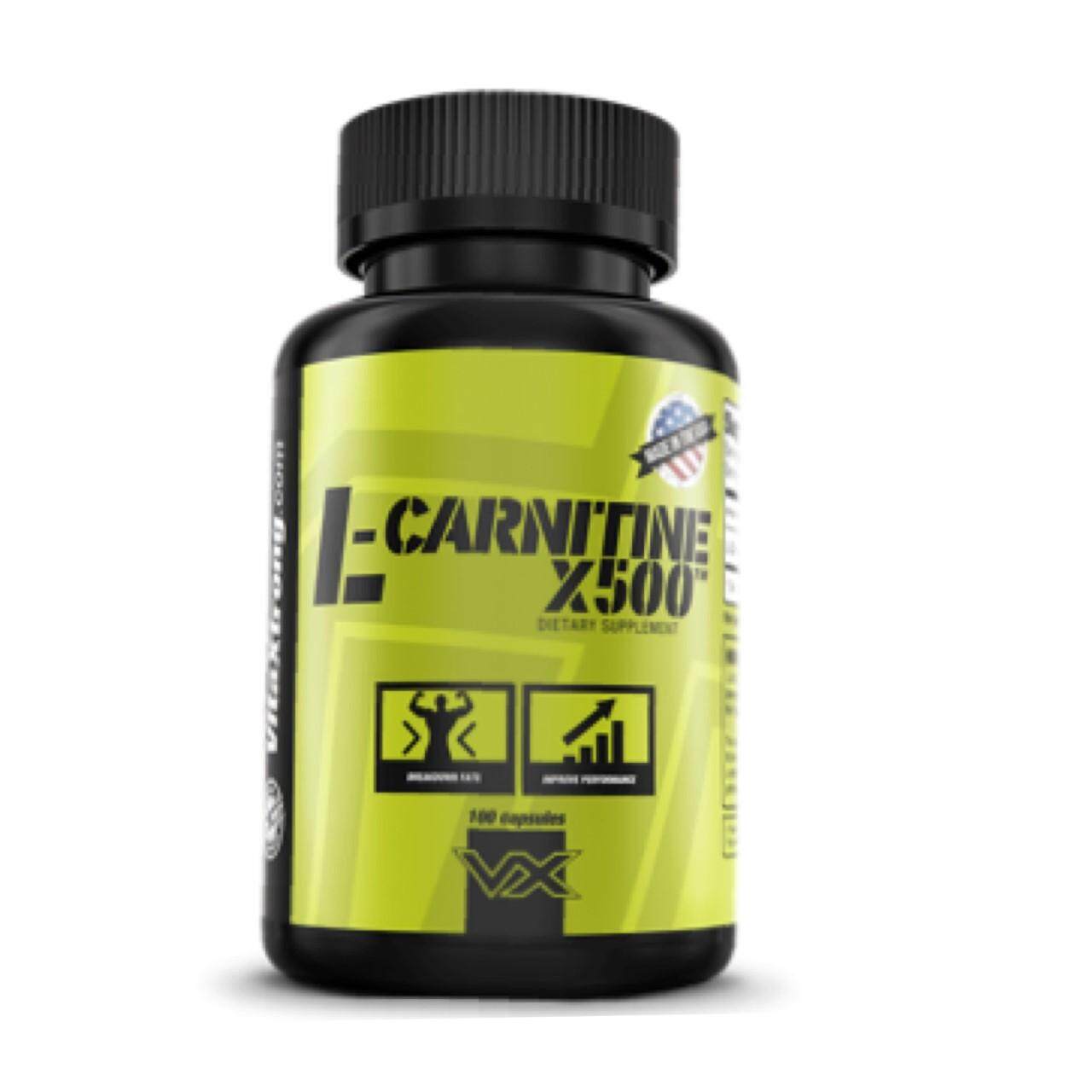 L-carnitine แอลคาร์นิทีน 500 มิลลิกรัม เร่งการผลาญไขมัน แอลคาร์เนทีน 100 แคปซูล ช่วยลดไขมัน FAT BURNER แอลคาร์นีทีน