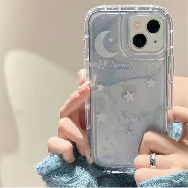 For IPhone 14 Pro Max IPhone Case Thickened TPU Soft Case Clear Case Airbag Shockproof Dreamy Starry Night Compatible with For IPhone 11 Pro Max