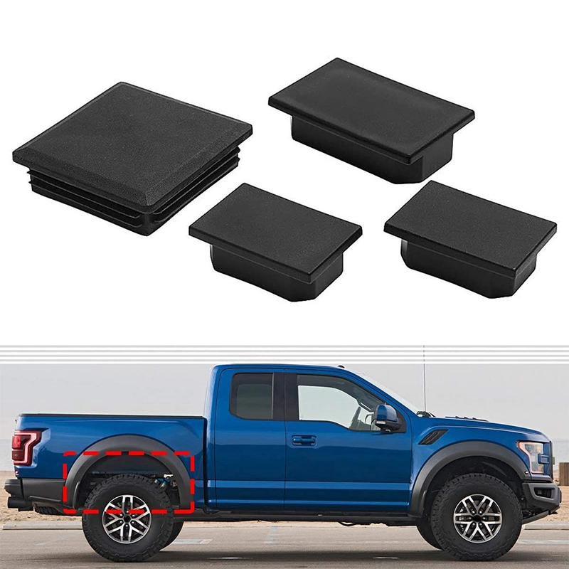 4X Auto Rear Wheel Well Frame Tube Hole Plug for Ford F-150 Raptor 2017-2019 Rear Frame Left & Right Side Accessroies