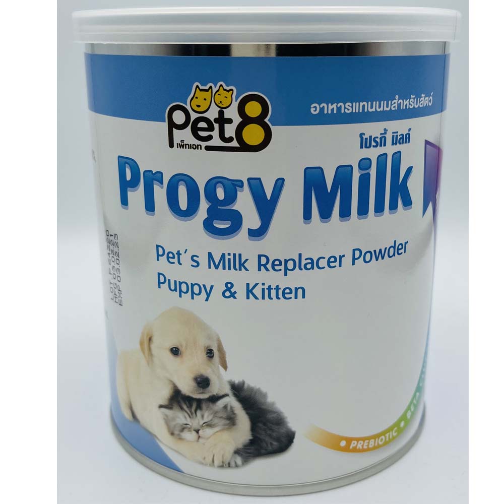 Pet8 Progy Milk นมผงสำหรับสัตว์ นมผง สำหรับสุนัขและแมว 250g