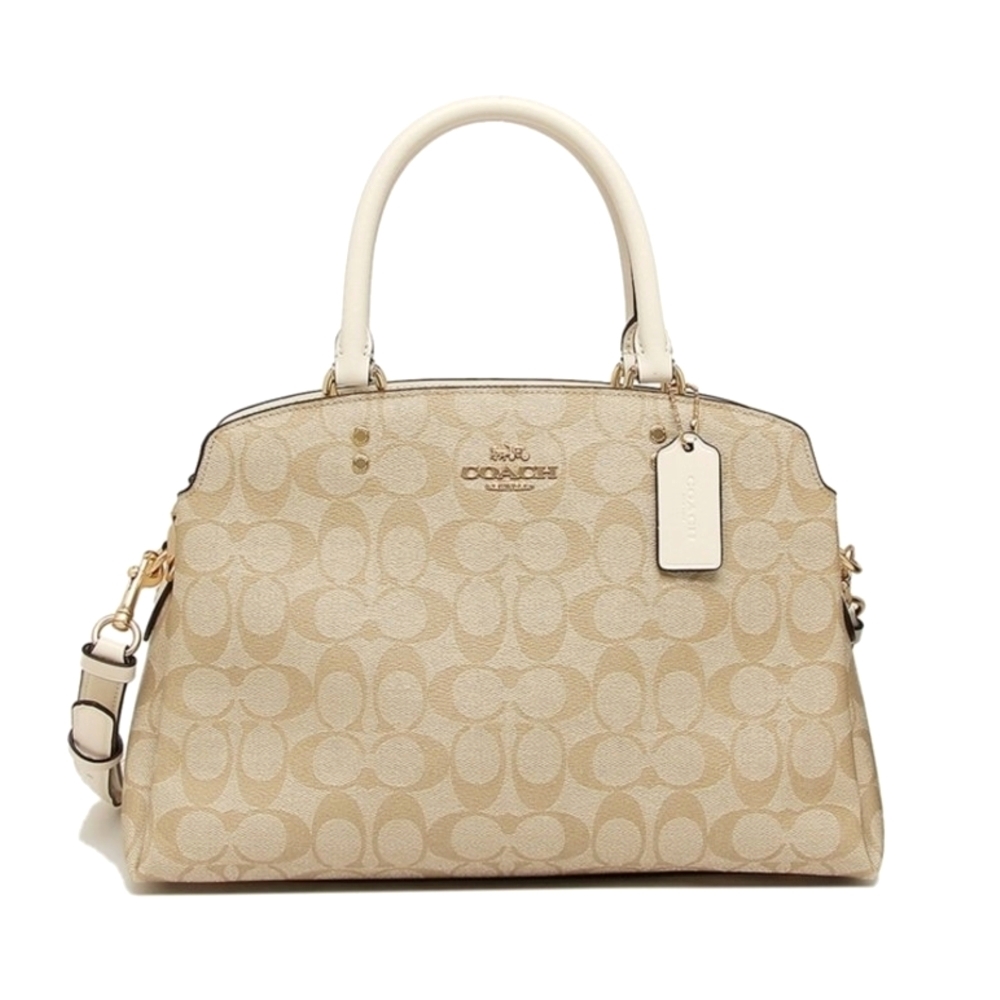 กระเป๋าสะพายข้าง COACH 91495 LILLIE CARRYALL IN SIGNATURE CANVAS (IMDQC)