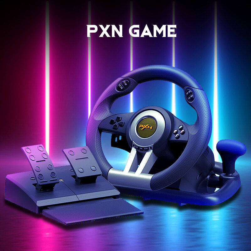 PXN V3 Racing Game Steering Wheel With Pedals For PC, PS4