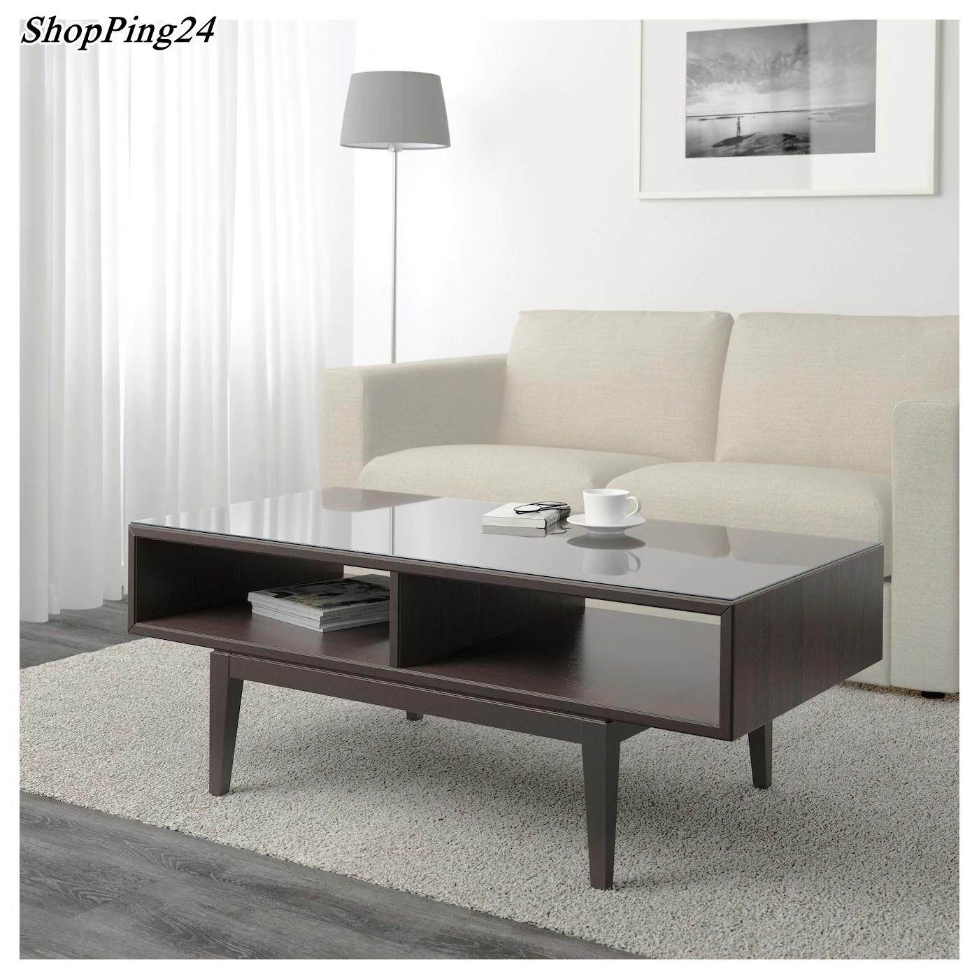โต๊ะกลาง โต๊ะกาแฟ โต๊ะกลางโซฟา Table Coffee table brown glass  REGURASOUT 118x60 cm