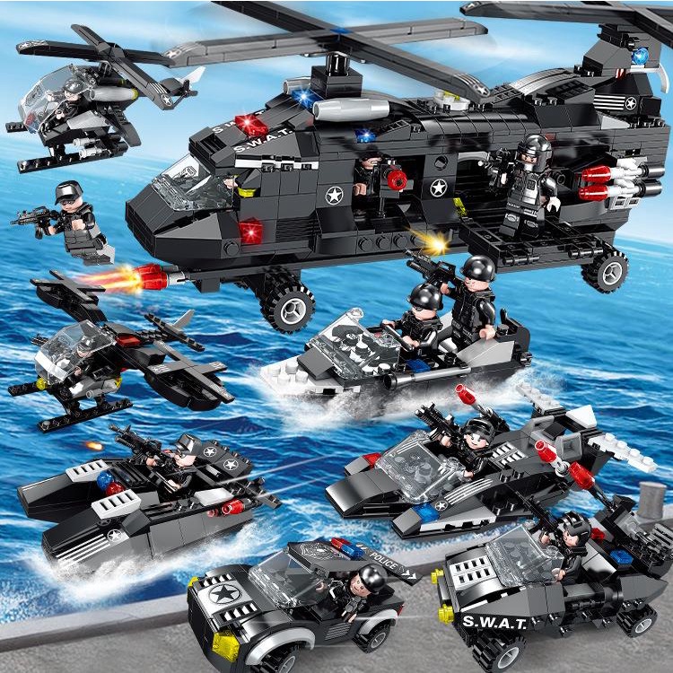 【พร้อมส่ง】?เลโก้ทหาร เลโก้ตำรวจ เลโก้หุ่นยนต์ ของเล่นเด็ก ของเล่นเสริมสร้างพัฒนาการและสมาธิเด็ก W0083