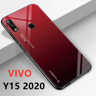 [ส่งจากไทย] Case Vivo Y15 2020 / Y15s เคสวีโว่ วาย15 สำหรับ Vivo Y15 เคสกระจกสองสี เคสเงาไล่สี ขอบนิ่ม TPU CASE สินค้าใหม่ vivo Y15 Case