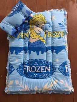 เบาะนอนเด็กอนุบาลลาย Frozen ที่นอนปิคนิค สำหรับไปโรงเรียน พับได้ มีหมอนในตัว (1ชิ้น)