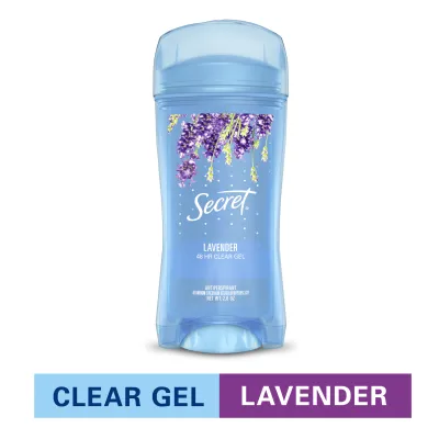 73 g Secret clear gel Deodorant Lavender ขนาด 2.6 oz. อ่อนโยนพร้อมทั้งระงับกลิ่นกายดีเยี่ยม 48 ช.ม.ค่ะ