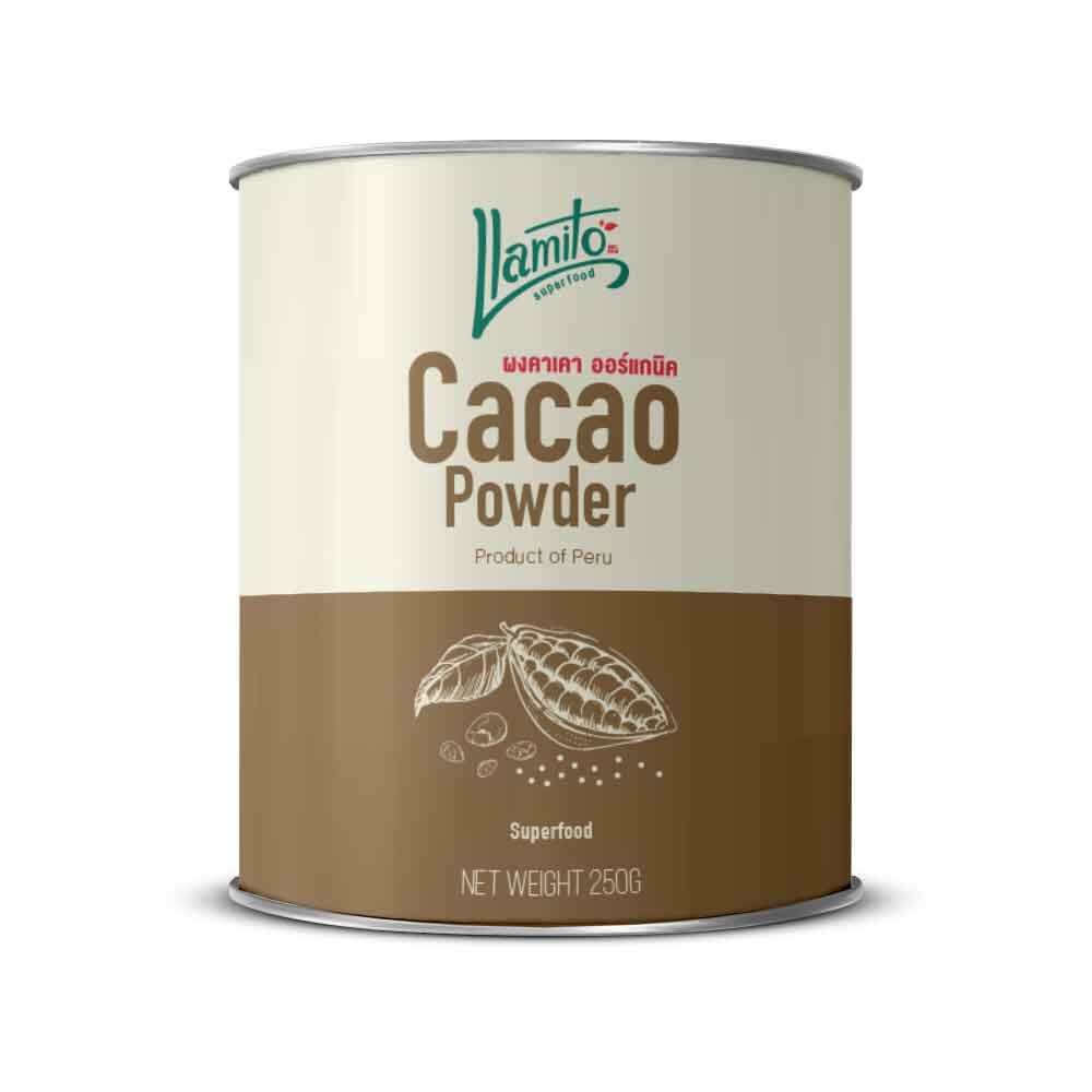Cacao Powder Organic (ผงคาเคา ออร์แกนิค) 250g ตรา Llamito ยามิโตะ