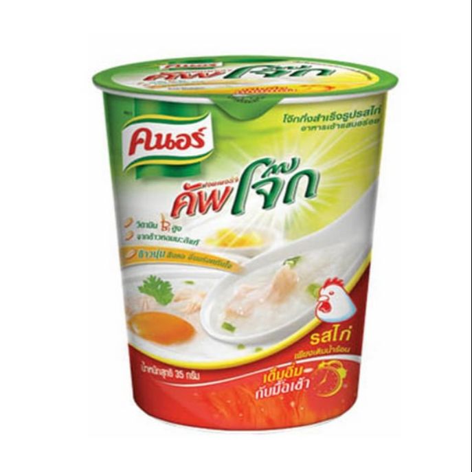 คนอร์คัพโจ๊ก รสไก่ (เเบบถ้วย) ขนาด 35 กรัม 1 เเพ็ค 6 ถ้วย