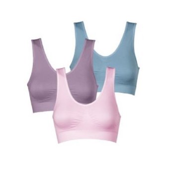 2HOME ชุดชั้นในสำหรับสุภาพสตรี Grade A - GN Bra Set 3 ตัว Pastel (สีฟ้าอ่อน/ชมพุอ่อน/ม่วงอ่อน)