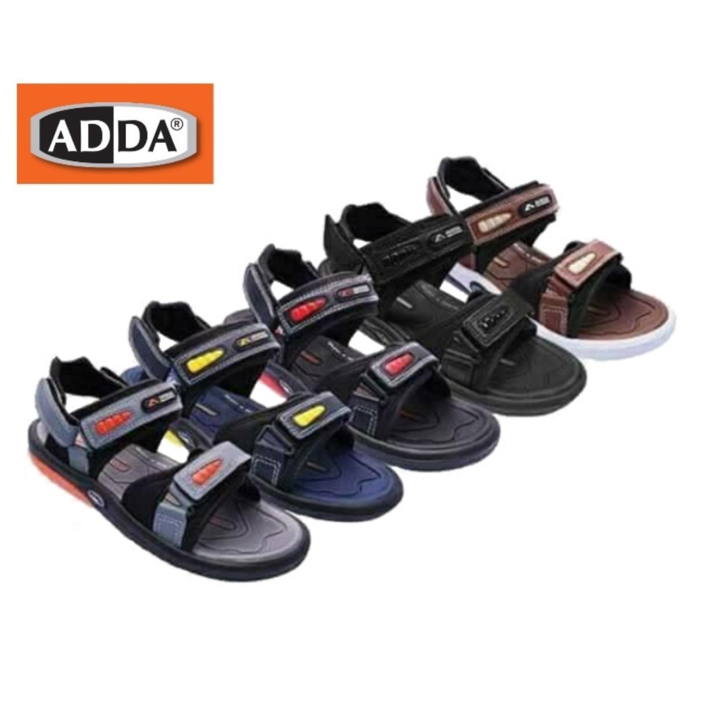 ADDA 2N36 บุรุษสตรีผู้หญิง รองเท้าแตะฤดูร้อนกีฬาชายหาดสบาย ๆ เดินรองเท้ามีสไตล์ รองเท้ารัดส้น