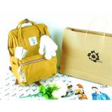 กระเป๋าเป้สะพายหลัง Anello Canvas Unisex Backpack Yellow (Classic Size) - Japan Imported 100%