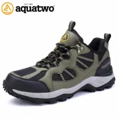 รองเท้าเดินป่า รองเท้าลุยป่า กันน้ำ ผู้ชาย Aquatwo รุ่น 304 (สีเขียว)