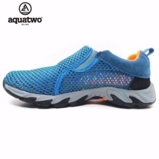 ใหม่!! รองเท้าเดินป่า กันน้ำ ผ้าตาข่าย รองเท้าใส่เที่ยว สุดเท่ห์ แบรนด์ Aquatwo Shoes รุ่น 957 (สีฟ้า)