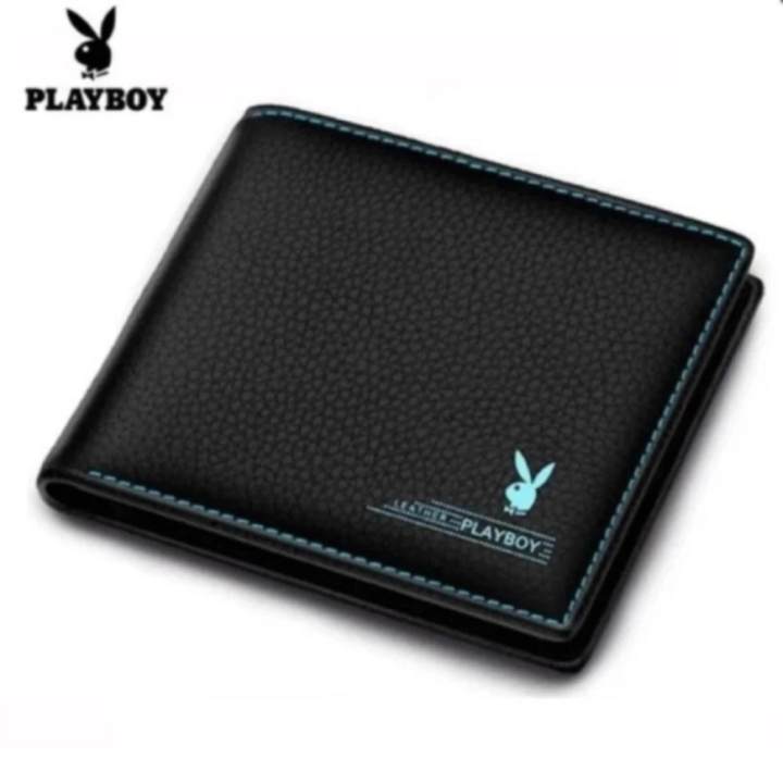 ATO SHOP PLAYBOY กระเป๋าสตางค์หนังคุณภาพ (สีดำ)