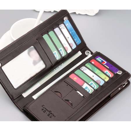 Beautina กระเป๋าสตางค์ กระเป๋าตัง กระเป๋าเงิน หนังกันน้ำ สีดำ ทรงยาว wallet black